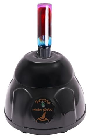 SABUIDDS Mini Vortex Mixer, 5200RPM, Wireless Mini Shaker für Tätowierfarben, Farben, Wimpernkleber, Nagellack Shaker, Mehrzweck Mini Vortex Mischer, Elektrischer Pigmenttintenmischer (Schwarz)