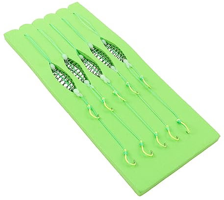 HANABASS 5stücke Teiliges Karpfenhaken Mit Federbelastetem Spring Feeder Anti-verwicklungsbeschichtung Langlebig Und Geeignet Für Köderfixierung Perfektes Angelzubehör Für Karpfenangler