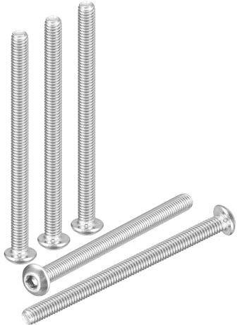 DTGN M3-0.5x40mm Linsenkopfschrauben mit Innensechskant - 60er Pack - Gut für Rennrad, Mountainbike, Auto, Motorrad - 304 Edelstahl weiß lackiert - Sechskant-Antriebsbefestigungen