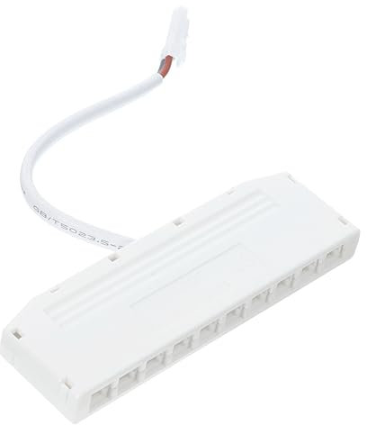 Veemoon 10-Holes Waterproof Led Light Junction Box, Plastic Cord Junction Box for Cabinet Lighting, Electrical Distribution Accessory for Under Cabinet and Wardrobe Installation