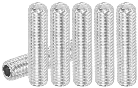 PATIKIL 30 Pezzi Viti Senza Testa Esagonale, M5x16mm Bullone Viti di Arresto Acciaio Inossidabile 304 Viti Esagono Incassato per Riparazione di Maniglie Porte Apparecchi di Illuminazione