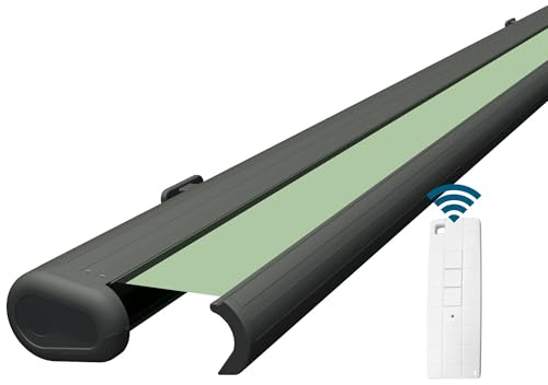 Eclipse Vollkassettenmarkise basaltgrau elektrisch 4,0x3,0m Tuch:Linde | Markise Balkon Garten Terrassenüberdachung Sonnenschutz Polyacryltuch UV-Schutz 50+ Smarthome-fähiger Dooya Motor