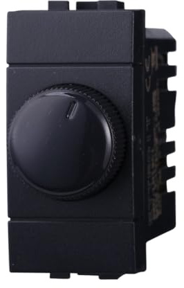 Dimmer, regolazione 100W-1000W, Modulo nero, Compatibile Con BTicino Living, frutti, interruttori, pulsanti, deviatori, dimmer, sensori, PIR, buzzer, Per Placche originali e compatibili
