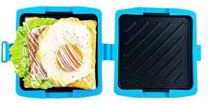 Microwave Grill - Grilled Cheese Sandwich Maker | Non-Stick, Dishwasher-Safe Press for Breakfast, Snacks & Grilled Cheese | Perfect for College, Dormitory, Workplace, Busy Professionals and Us