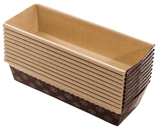 FAH Stampo per Plumcake 250 gr - 10 Stampi per Plumcake 17 cm | in Carta Microonda - Ideale per la Cottura in Forno, Resistente al Calore 220°C, Riciclabile, Made in Italy
