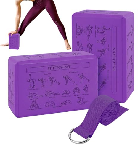 Skum yogablock med hög täthet, 2-delad mjuk - EVA-skum yoga träning kilblock | för träning stretchning balans flexibilitet nybörjare vuxna studio gym resor