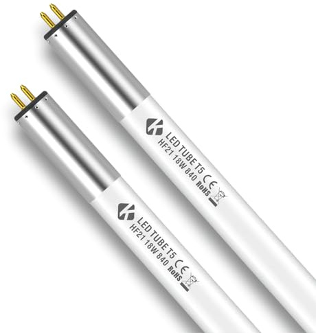 KENIU Led Röhre T5 Plug & Play 849mm 4000k 18w Ersatz & Kompatibilität mit EVG KVG Cfl Röhre t5 HE24w/HO39w,T5 led leuchtstoffröhre für Küchenbeleuchtung sofortiger Einstart / 2 Stück