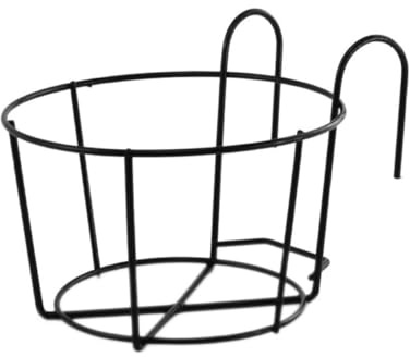 Toyvian Style Support Européen pour en Métal Pot Fleurs Rond Noir Classique | Support Pot de Fleur Balcon, Amovible et Facile à Installer, Jardin la Cuisine