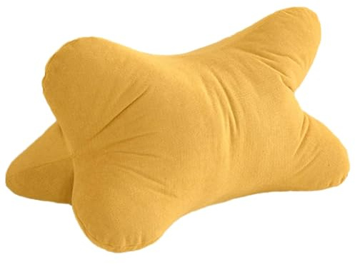 DBAATTZ Almohada de Lectura, Almohada Cervical de Lectura, Cojín Apoyo de Espalda, Cojín Cervical Ergonómico para Relajarse para Leer Cómodamente, Cojines para Leer en la Cama, para Sofá(Amarillo)