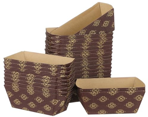 Outanaya 25 Moldes Desechables Reposteria de Papel Resistentes al Calor y No Deformables para Tartas y Bizcochos, Ideales para Fiestas y Celebraciones