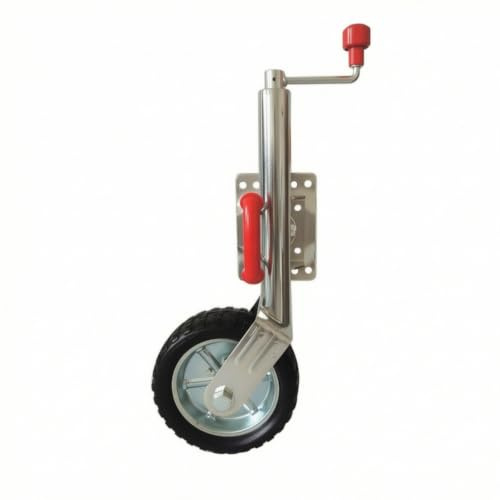 Qianly Trailer Jack with Guide Wheel Universal Top-Wind Swivel Trailer Support Wheel for Rough-Terrain Towing