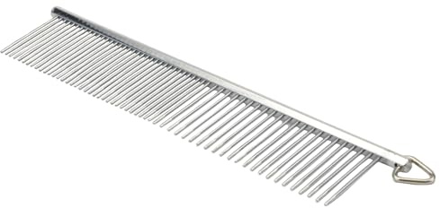 Coastal Pet Safari Dog Grooming Comb for Medium and Coarse Coats - Extra-Long Rotating Teeth - Undercoat Rake for Coarse Coats - 7 1/4