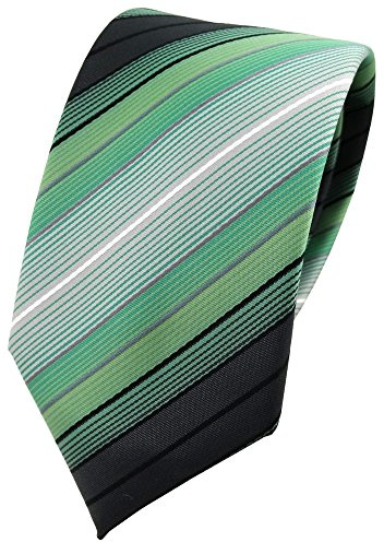 TigerTie - schmale Designer Krawatte in gestreift gemustert - Krawattenbreite 6 cm