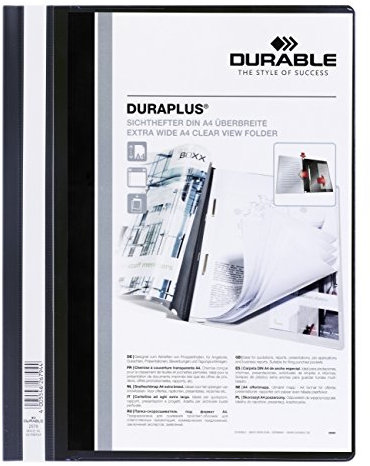 DURABLE 2579-01 Angebotshefter Duraplus mit Sichttasche, schwarz