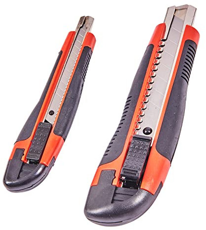 Amtech S0150 2pc Snap-Off Blade Disposable Retractable Knife Set, Craft Knives