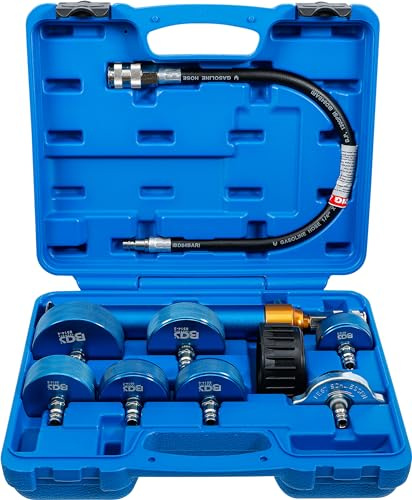 BGS 8514 | Kühlsystem-Diagnosekoffer | 9-tlg. | LKW/NFZ | Druckprüfung | Manometer 0 - 2,5 bar | Pumpe und Kühleradapter | eloxiertes Aluminiumgehäuse | Schnellkupplung