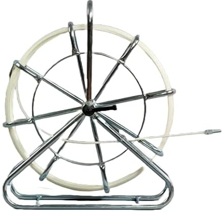 Kit de ramonage pour poêles à granulés, chaudières et cheminées comprenant tige (15 m), écouvillons et chariot