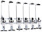 Oypla 6 Bottle Wall Mounted Spirit Drink Dispenser Bar Shot Optics Measurer