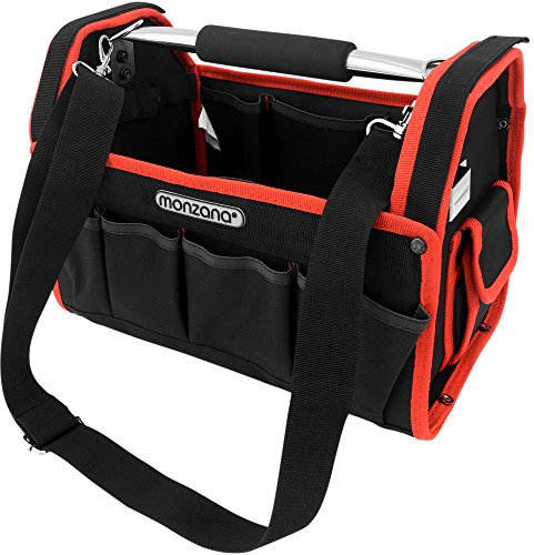 Monzana Sac à outils rangement outils pratique avec poches et bandoulière - Taille L