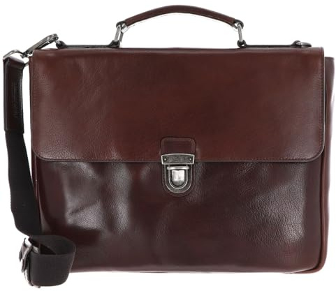 Leonhard Heyden Leder Aktentasche Businesstasche mit Laptopfach Roma Aktenmappe 1 Fach 5363 Braun dunkelbraun