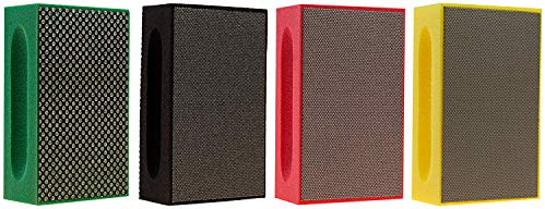 KGS PRO-PAD Diamant-Handpolierpads (4 Stück, Kombi-Set (Körnung 60, 120, 200, 400))
