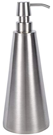 Seifenspender aus 304 Edelstahl, 800ml Kapazität, Kegel Design, für Shampoo und Flüssigseife, Küche und Badezimmer, 9,5 x 25 cm