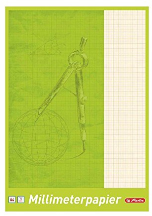 Herlitz 690404 Millimeterblock A4, 25 Blatt (5er Pack)