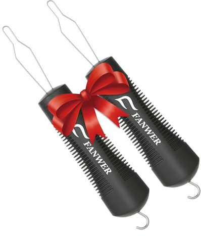 Fanwer 2Pack Button Hook Dressing Aids, Zipper Pulls with Comfort Grip Handle, Dressing Assist Device for Elderly, Arthritis, Disability, Handicapped