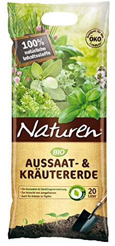 Substral Naturen Bio Aussaat-& Kräutererde, feine Spezialerde für Aussaaten, Pikieren und Stecklingsvermehrung, 20 Liter