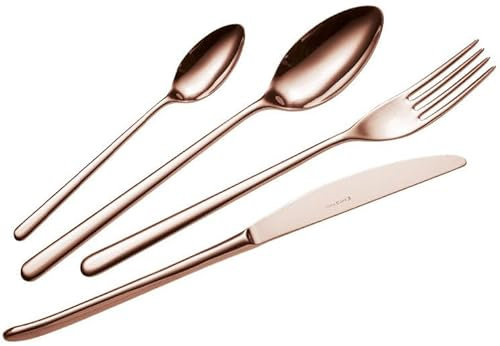Servizio Set di Posate 24 Pezzi in Acciaio 18/10 PVD Eme Venice Copper Bronze