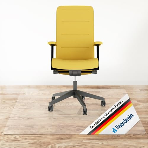 Floordirekt Bodenschutzmatte für Hartböden - Neo - transparente Bürostuhlunterlage Bodenmatte Stuhlunterlage - Stärke: 1,5 mm (Transparent, 90 x 150 cm)