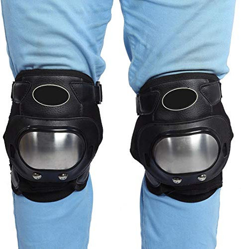 Rodilleras de seguridad para motocicletas de acero inoxidable, 2 unidades, rodilleras para adultos, juego de rodilleras para motocicletas