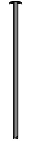 Eclipse - Electric Ceiling Pole - Multiple Lengths-8 Inch Straight Pole What's Included