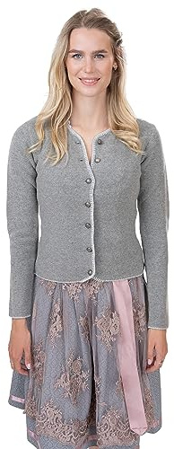 Damen Trachten Strickjacke Anna – elegante & taillierte Trachtenjacke/Dirndl-Jacke aus Wolle im Landhausstil