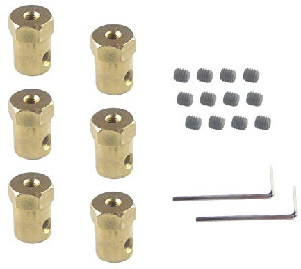 CHANCS 6 Stück 2mm Motor flexible Kupplung Stecker für Auto Reifen Räder Antriebswelle Zubehör