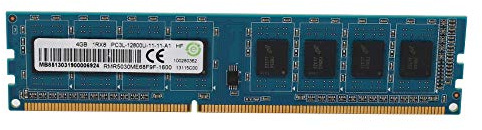 Puooifrty Memoria de escritorio DDR3 de 4 GB, 1RX8, PC3L-12800U, 1600 MHz, 240 , 1,35 V, CL11 DIMM RAM para placa base AMD