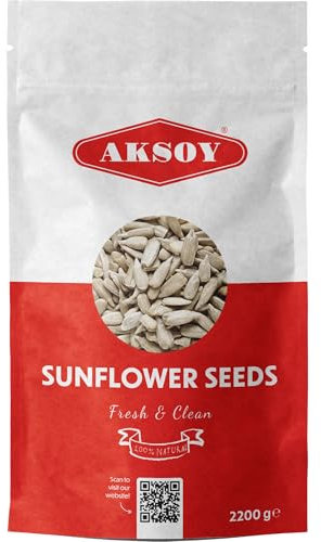 AKSOY Nuts Sunflower Seed Kernels Raw (No Shell) 2200gr | Delicious Antioxidant Rich Snack | Source of Protein, Fiber, Essential Vitamins & Minerals | Vegan