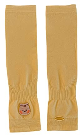 LUOFENG Manchons d'été, 2 pièces, Manchons de Bras Anti-UV pour Enfants de 4 à 12 Ans, Housse de Refroidissement Douce et Respirante avec Trou pour Le Pouce