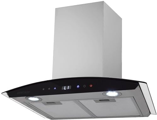 Syntrox Germany 60 cm Dunstabzugshaube Switch Umluft | Abluft | Abzugshaube, 3 Leistungsstufen, Geräuscharm, Fettfilter spülmaschinenfest, Modernes Design