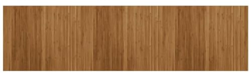 Tapis rectangulaire marron 80x300 cm bambou