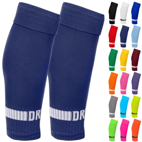 DRIPsox® Manchons de chaussettes de football – 3 tailles pour enfants, hommes, juniors, femmes (S : 13C-3,5, M : 4-7,5, L : 8+) – Plusieurs couleurs – 1 paire de chaussettes de football avec maille