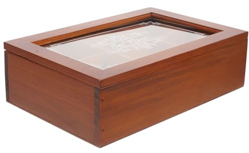 SOIMISS Holz Schmuckkasten Vintage Aufbewahrungsbox Mit Deckel Fächer Für Schmuck Und Kleinutensilien Eleganter Organizer Für Schreibtisch Und Kommode Für Und Dekoration
