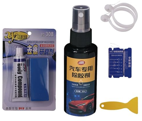 Moxeupon Outil de suppression d'emblème de voiture,Supprimez sans effort la chaîne de suppression d'emblème de logo de voiture - Logos décoratifs Auto Autocollant De Voiture Remover Spray Kit Voiture