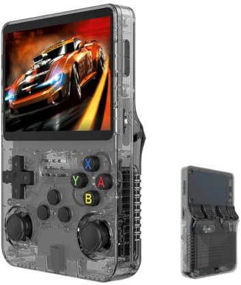 Meiurlex Console di gioco portatile R36S con 64G Built-in 15000+ Giochi, Schermo IPS da 3,5 pollici Sistema Linux Open Source Portatile Retro Gioco Arcade Nostalgia Lettore video