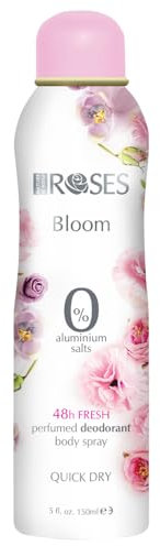 Nature of Agiva Roses Bloom Déodorant pour femme sans sels d'aluminium avec un magnifique parfum délicat de rose 150 m