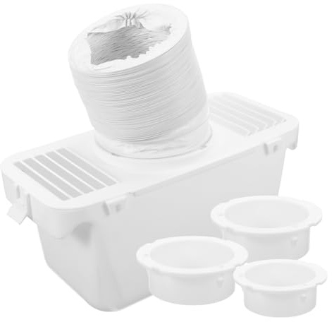 CONGARTENO Kit de Ventilation en Plastique Blanc pour Sèche-linge Tambour et Collecteur de Peluches Tuyau D'évacuation pour Usage Polyvalent Intérieur