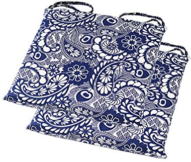 Cuscini per sedie da Interno ed Esterno, Set di 2 Cuscini da Patio con Lacci, Comodi ed Eleganti Cuscini per sedie da Ufficio, Sala da Pranzo, Cucina, Patio, Veranda o terrazza.