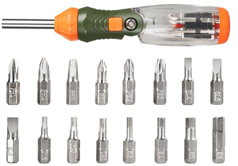 Jeu De Tournevis, Jeu De Tournevis À Cliquet Portatif, Outils Manuels De Précision Avec Embout Plat Sécurisé Pour Électronique Dans Coffret De Poche