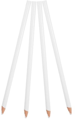 4PCS Special Marking Pencil Set for Glass, Ceramic, Leather – Black and White Multipurpose Paint Pens with 4.0mm Core for Drawing, Writing, and Crafting