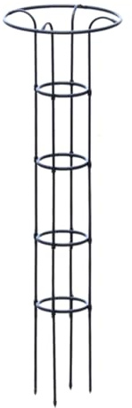 Treillis de jardin extérieur pour plantes grimpantes, parapluie noir, support obélisque pour vignes et fleurs, 48 x 160 cm, support de plantes durable et élégant